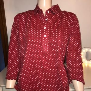 Red Polka Dot Golf Shirt